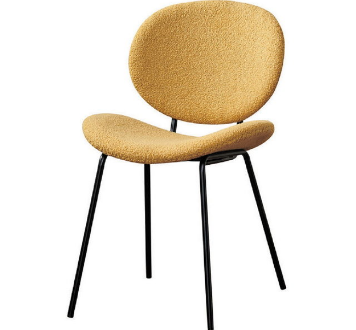 D831-4 納特黃色布餐椅