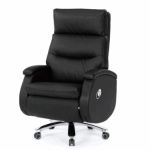 A1636-1伯妮斯牛皮辦公椅 黑色 扶手高69.5~75.5公分