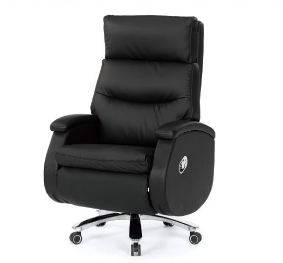 A1636-1伯妮斯牛皮辦公椅 黑色 扶手高69.5~75.5公分