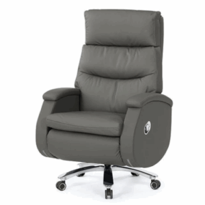 A1636-2 伯妮斯牛皮辦公椅 灰色 扶手高69.5-75.5公分