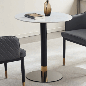 D832-1 里安賓利白岩板圓桌