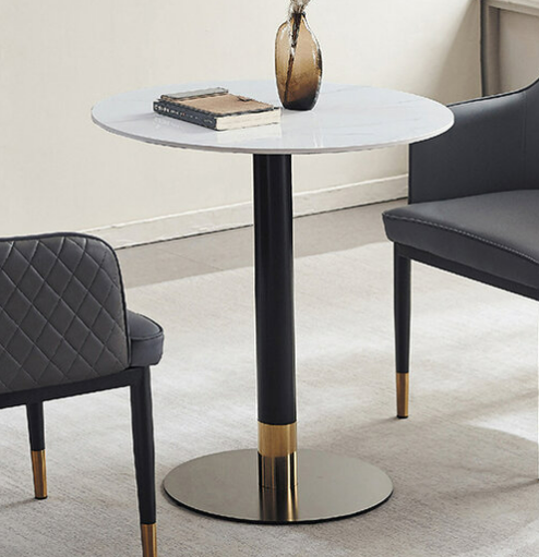 D832-1 里安賓利白岩板圓桌