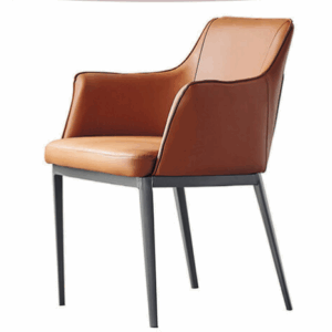 D833-2 墨菲橘色休閒椅 座深46座高47公分