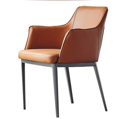 D833-2 墨菲橘色休閒椅 座深46座高47公分