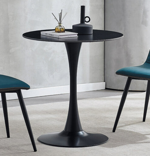 D832-5 塞勒斯黑金岩板圓桌