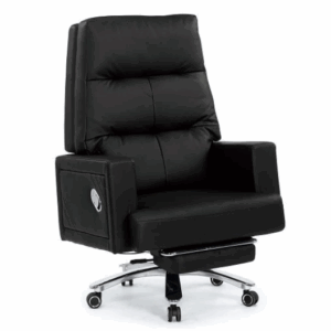 A1637-1蒂娜牛皮辦公椅(黑色)扶手高68~74公分