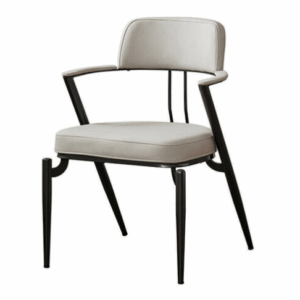 D834-2 喬安灰色皮革餐椅