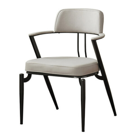 D834-2 喬安灰色皮革餐椅