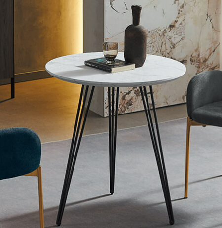 D834-6 雷蒙白色圓桌