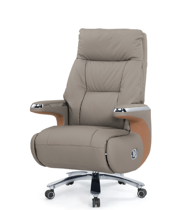 A1639-1 狄拉辦公椅 米白色 皮 扶手高68.5~74.5公分，平161公分