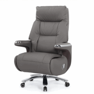 A1639-2 狄拉辦公椅 灰色 皮 扶手高68.5~74.5公分