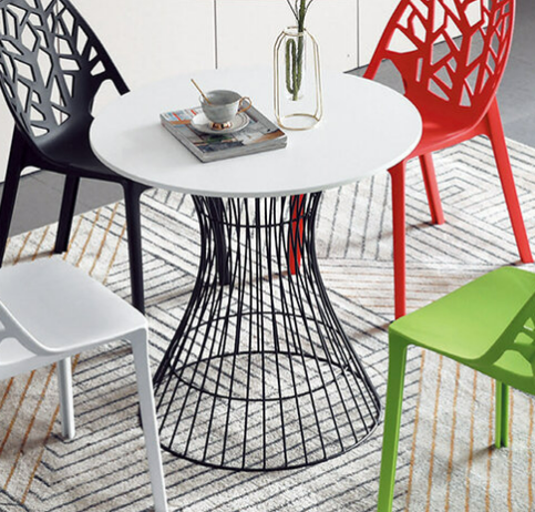 D836-1 納塔白色圓餐桌