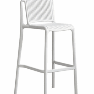 D837-2 伯格白色吧椅 座深35座高75公分