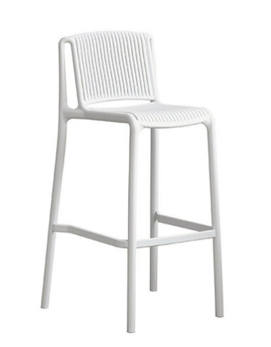 D837-2 伯格白色吧椅 座深35座高75公分