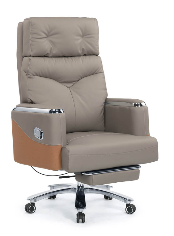 A1642-2 里查德辦公椅 米白色 貓抓皮 扶手高69~75cm