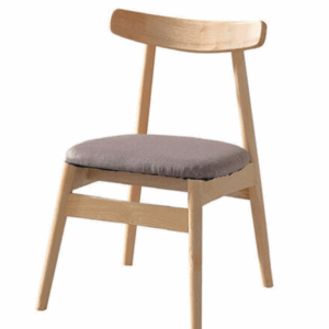 D839-2 小牛角淺灰布餐椅