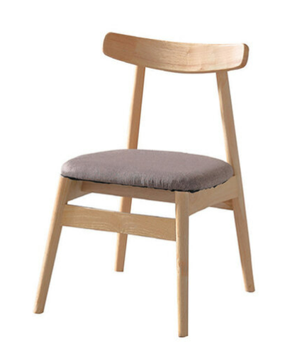 D839-2 小牛角淺灰布餐椅