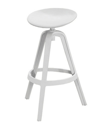 D838-3 澤尼特高吧椅 白