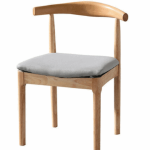 D839-4 大牛角淺灰布餐椅