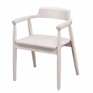 D840-4 凱希北歐實木扶手椅 水洗白