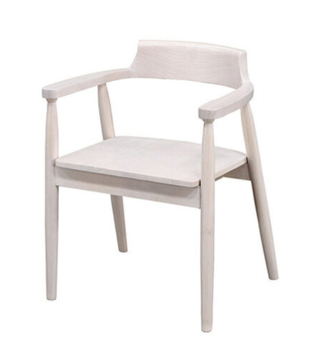 D840-4 凱希北歐實木扶手椅 水洗白