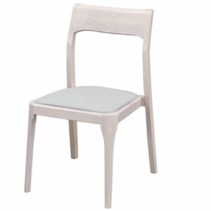 D840-5查克北歐日系皮面餐椅 水洗白