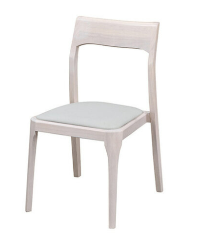 D840-5查克北歐日系皮面餐椅 水洗白