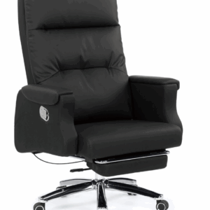 A1643-1 法莉佳辦公椅 黑色 皮 扶手高67-73公分