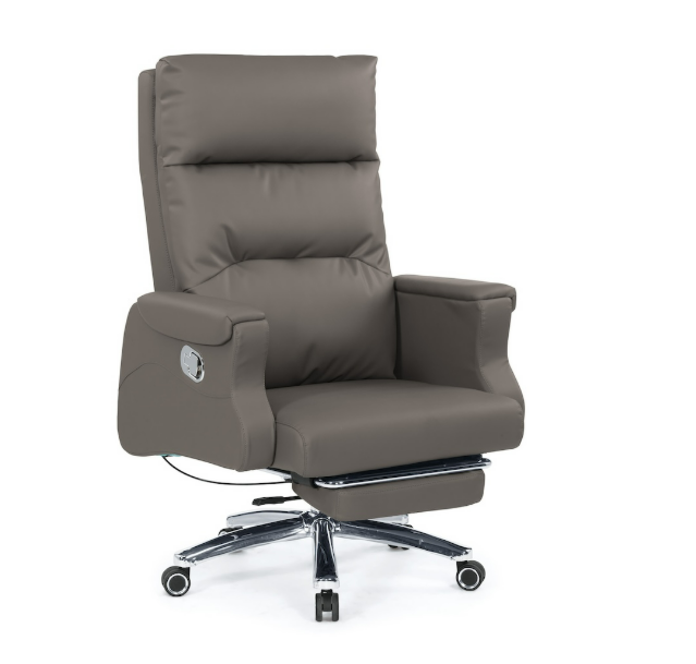 A1643-2 法莉佳辦公椅 灰色 皮 扶手高67~73 cm