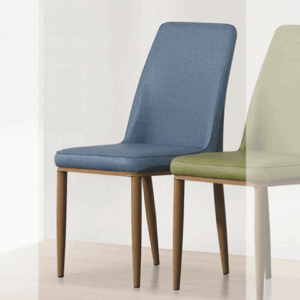 D842-1 和久淺色餐椅 藍色 座高46座深43公分