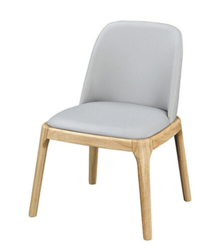 D841-7 奈德和風皮面餐椅 原木色 無扶手 座高45公分