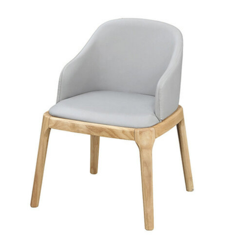 D841-8 奈德和風皮面餐椅 原木色 有扶手 座高45公分