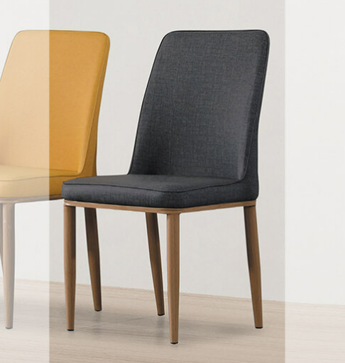 D842-4 和久深灰淺色餐椅