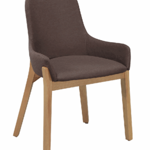 D842-13 YS-16 咖啡布原木腳餐椅