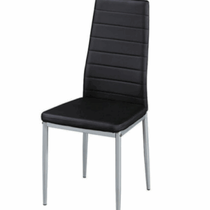 D842-15 019黑色高背簡約餐椅 座高47公分