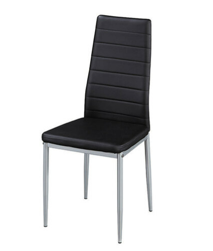 D842-15 019黑色高背簡約餐椅 座高47公分