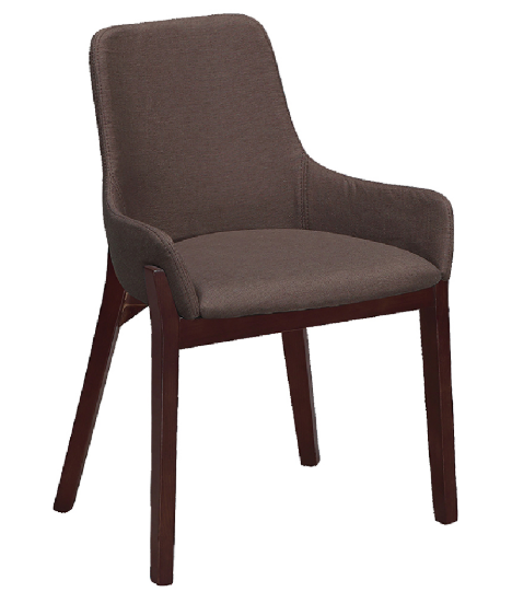 D842-17 YS-16咖啡布胡桃餐椅