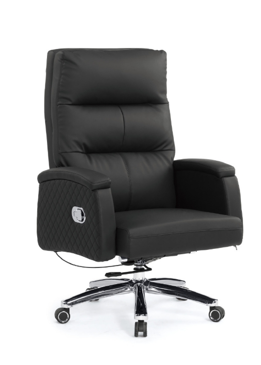 A1645-1 卡麗達辦公椅 黑色 皮扶手高67.5~73.5公分