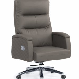 A1645-2 卡麗達辦公椅 灰色 皮 扶手高67.5~73.5公分