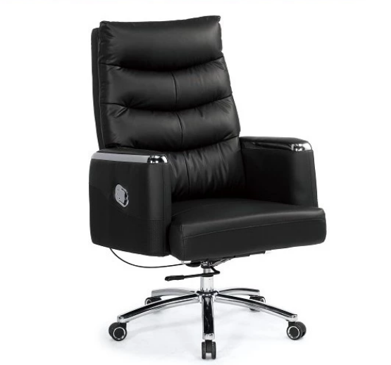 A1646-1 多娜達辦公椅 黑色 皮 扶手高70~76公分