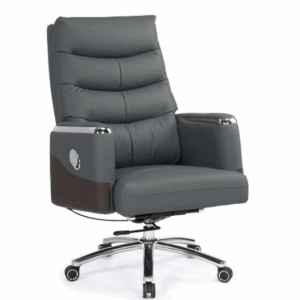 A1646-2 多娜達辦公椅 灰色 皮 扶手高70~76公分