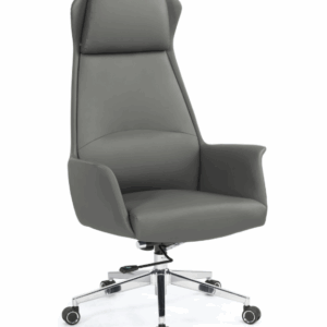 A1648-1 貝洛娜辦公椅 高背 灰色 皮 扶手高67~73 cm