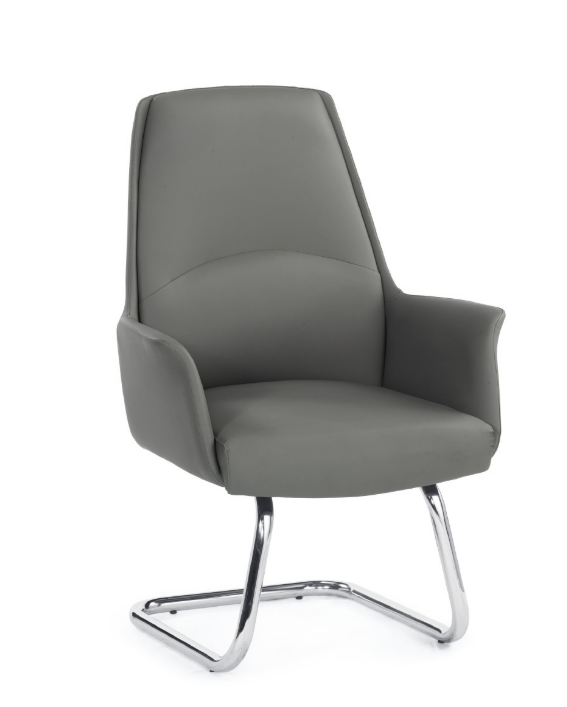 A1648-3 貝洛娜洽談椅 灰色 皮 扶手高64cm/坐高47cm