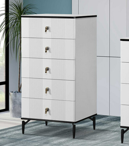 423-4川綾白色岩板五斗櫃