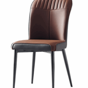 D849-3馬卡橘色餐椅   座深44高50公分