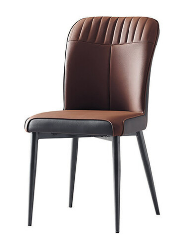 D849-3馬卡橘色餐椅   座深44高50公分