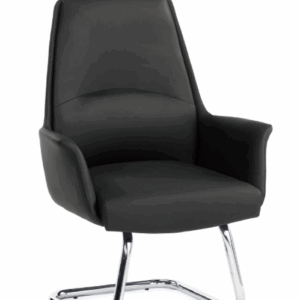 A1649-3 貝洛娜洽談椅 黑色 皮 扶手高64公分 坐高47公分