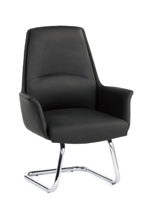 A1649-3 貝洛娜洽談椅 黑色 皮 扶手高64公分 坐高47公分