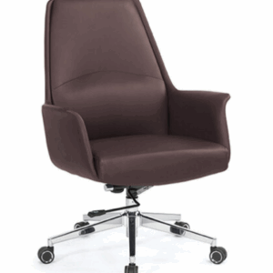 A1650-2 貝洛娜辦公椅 低背 咖啡色 皮 扶手高65.5~71.5公分