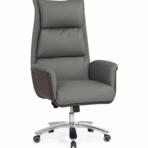A1651-1 嘉遠辦公椅 高背 灰色 皮 扶手高67~73 cm